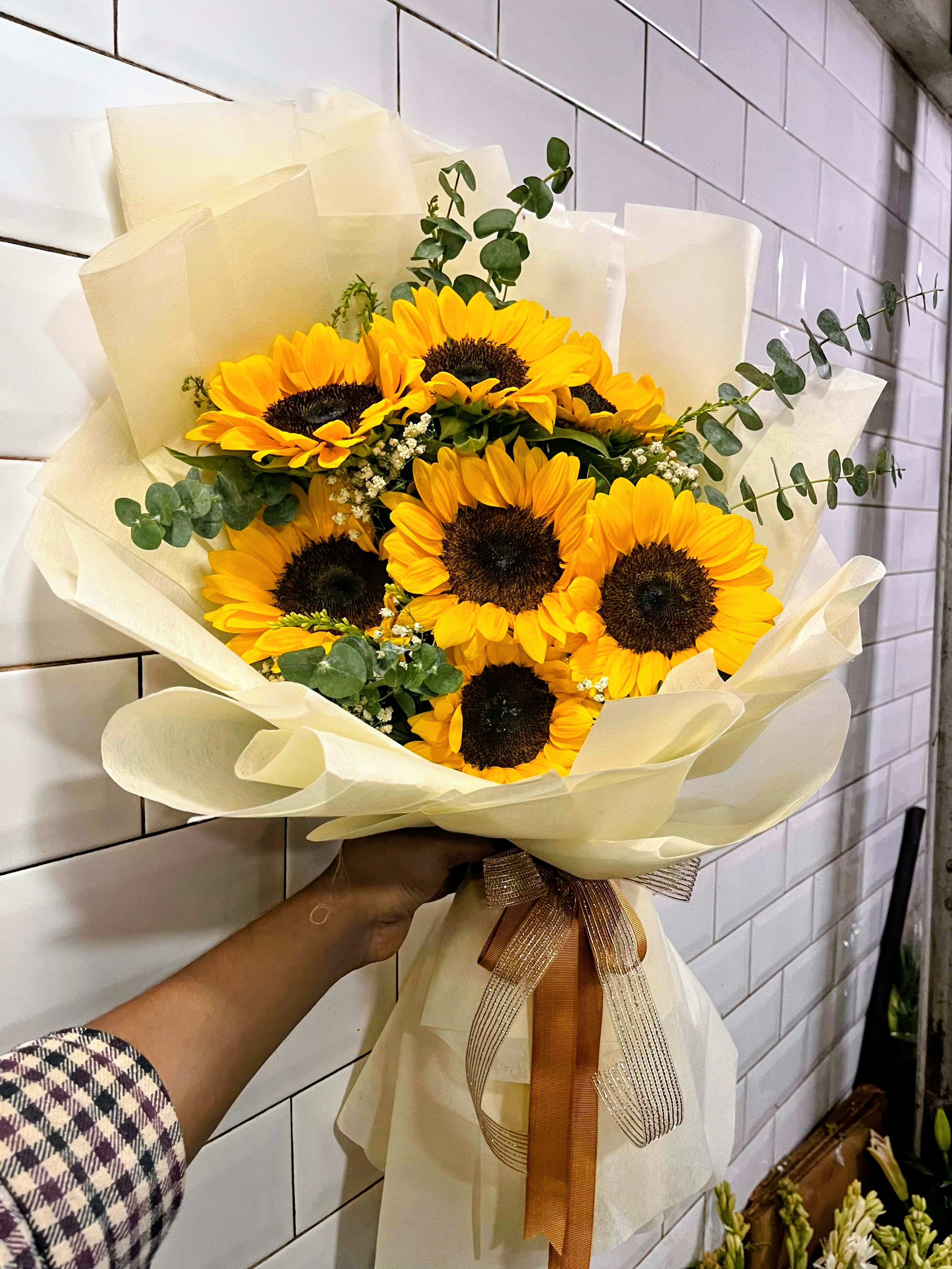 Golden Sunshine Sunflower Bouquet