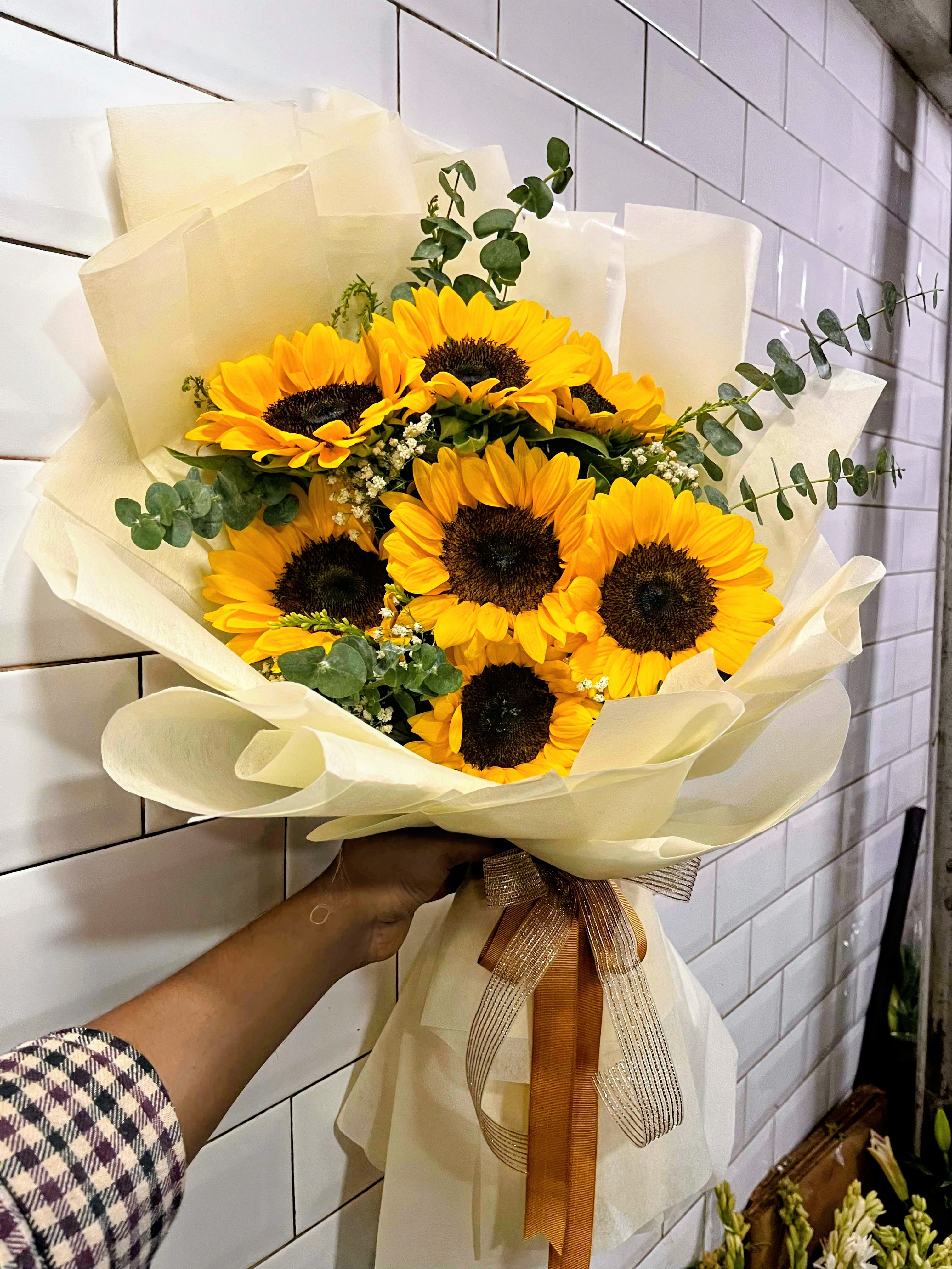 Golden Sunshine Sunflower Bouquet
