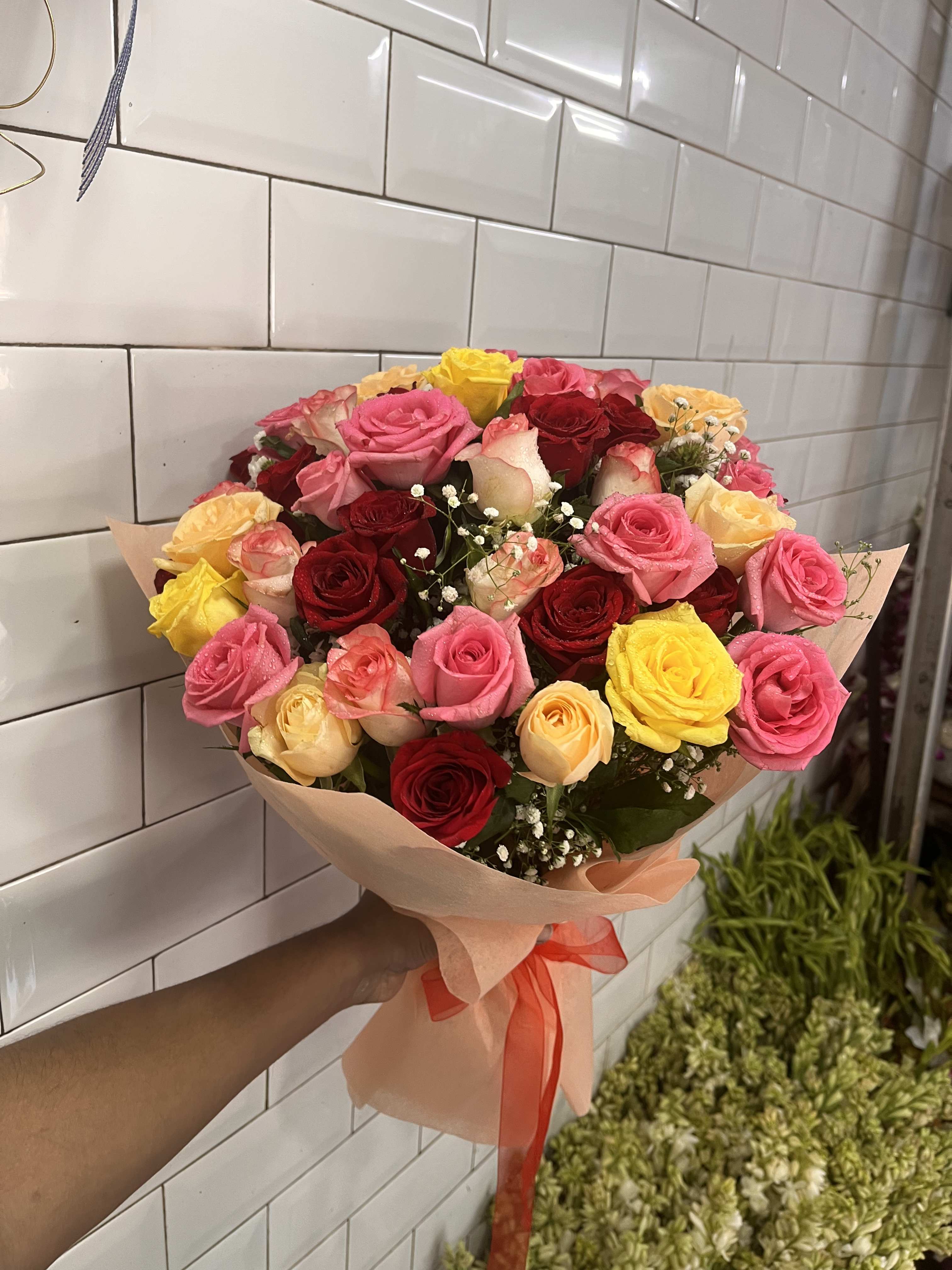 Rainbow Rose Celebration Bouquet