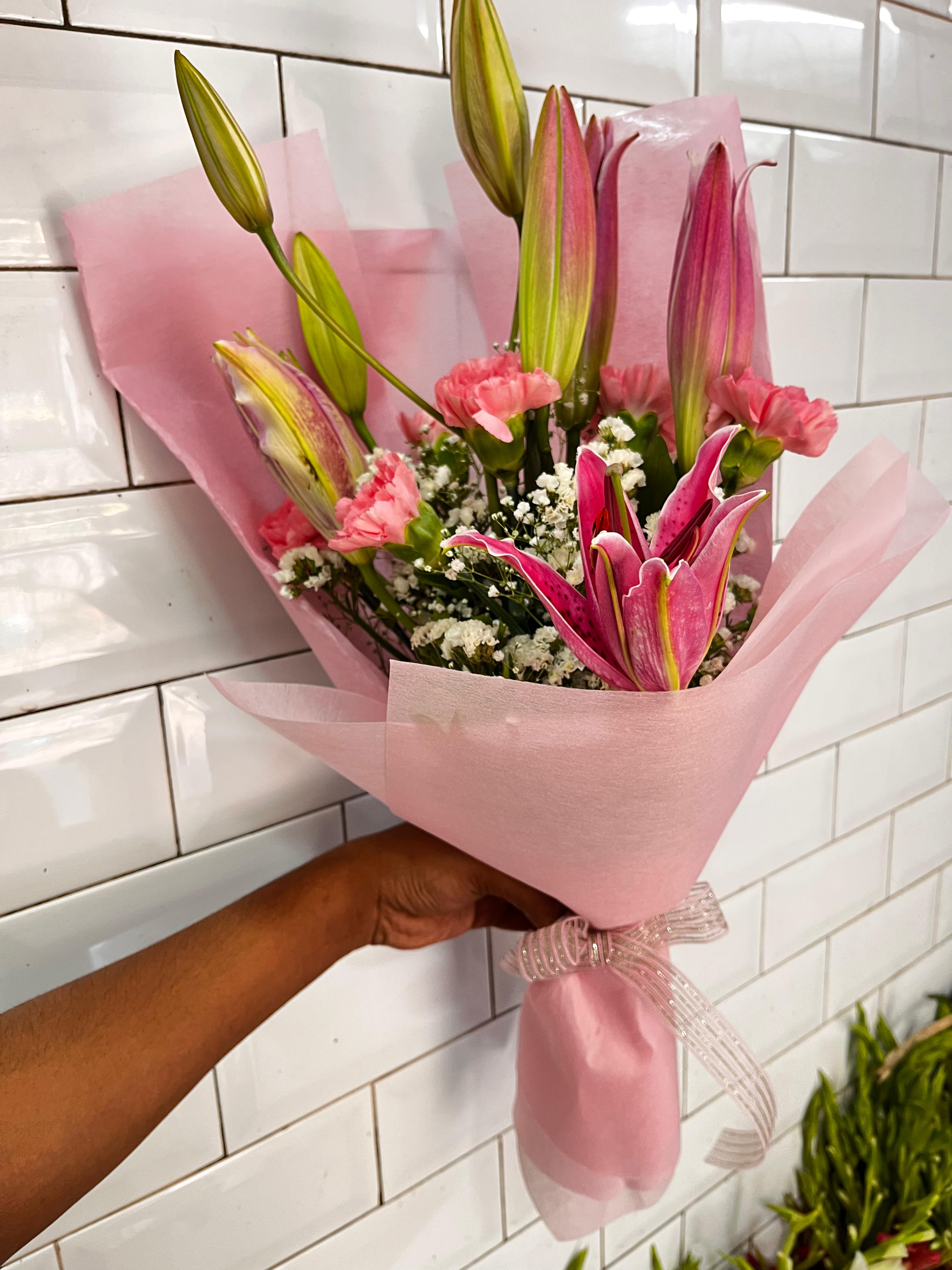 Small Blush Pink Lily Bouquet